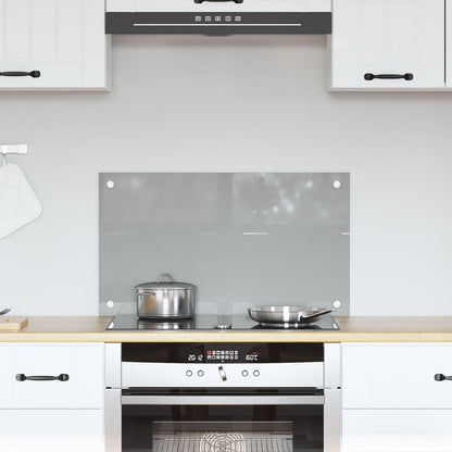 Keuken Achterwand 70X40X0,6 Cm Gehard Glas Lichtgrijs 70 x 40 cm