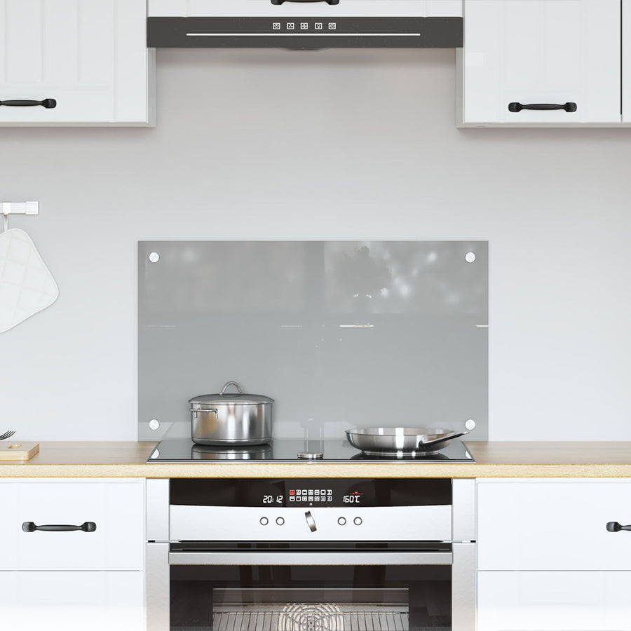 Keuken Achterwand 70X40X0,6 Cm Gehard Glas Lichtgrijs 70 x 40 cm