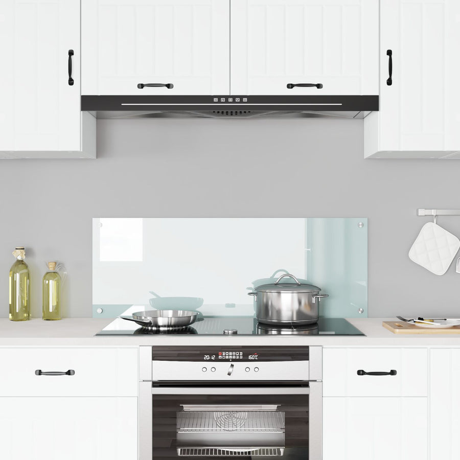 Keuken Achterwand 110X40X0,6 Cm Veiligheidsglas Wit 110 x 40 cm