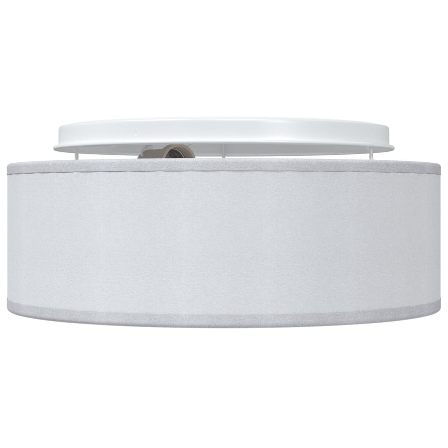 Plafondlampen Inbouw Ø 30 Cm Stof E27 Ø30 x 13.5 cm Grijs zonder sterrenlampenkap