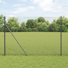 Gelaste Draadomheining Met 7 Palen Grijs 1.4X50 M Staal Gegalvaniseerd Staal