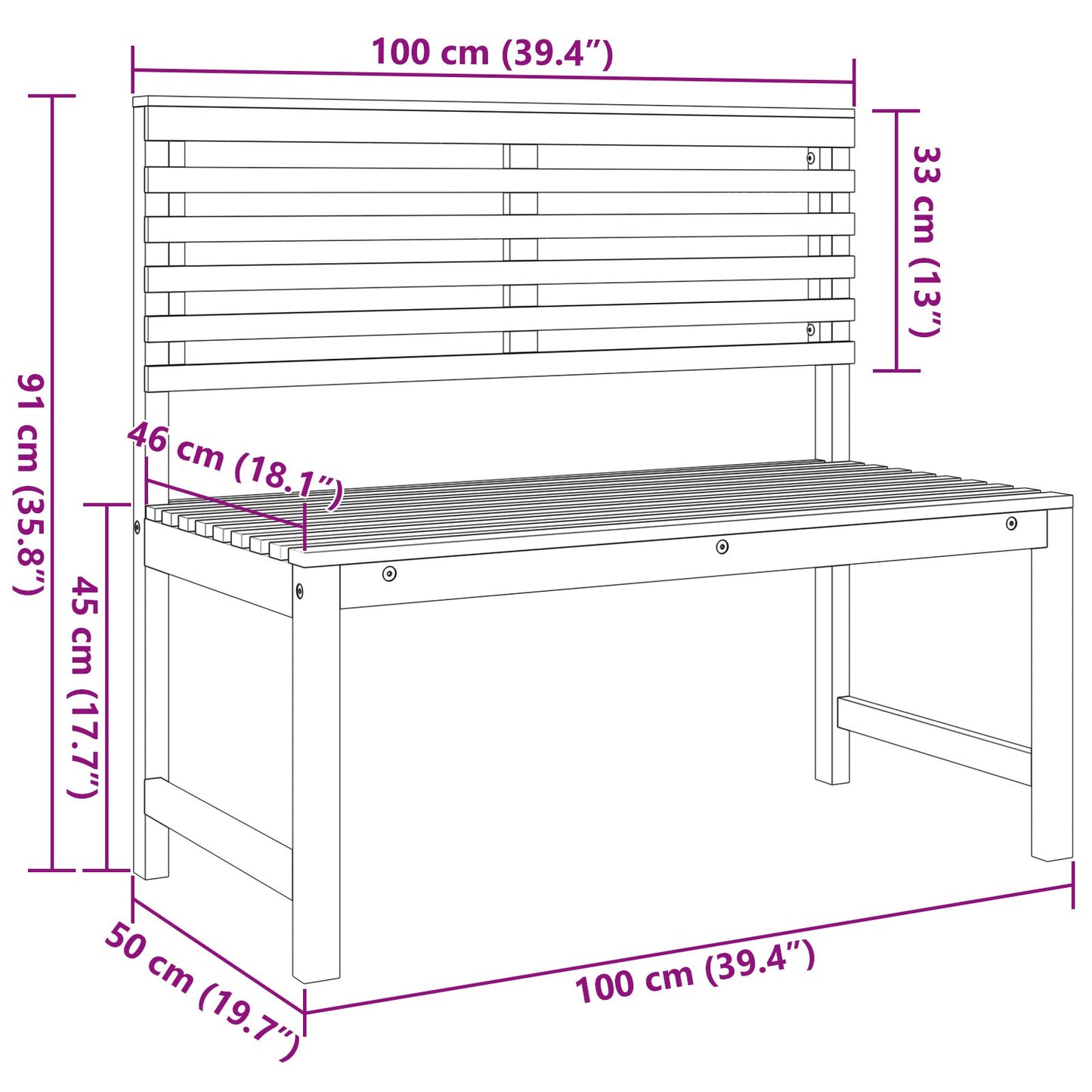 5-Delige Tuinbankset Van Massief Acaciahout zonder kussen 3 banken + 2 stoelen