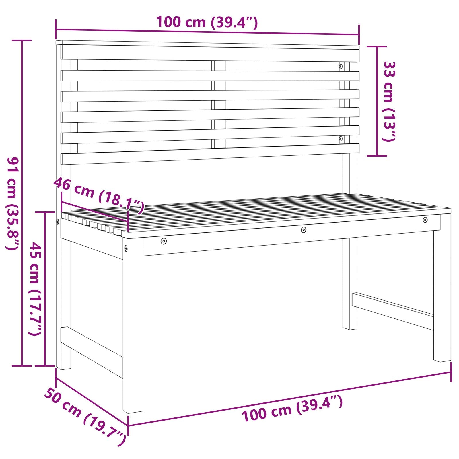 5-Delige Tuinbankset Van Massief Acaciahout zonder kussen 3 banken + 2 stoelen