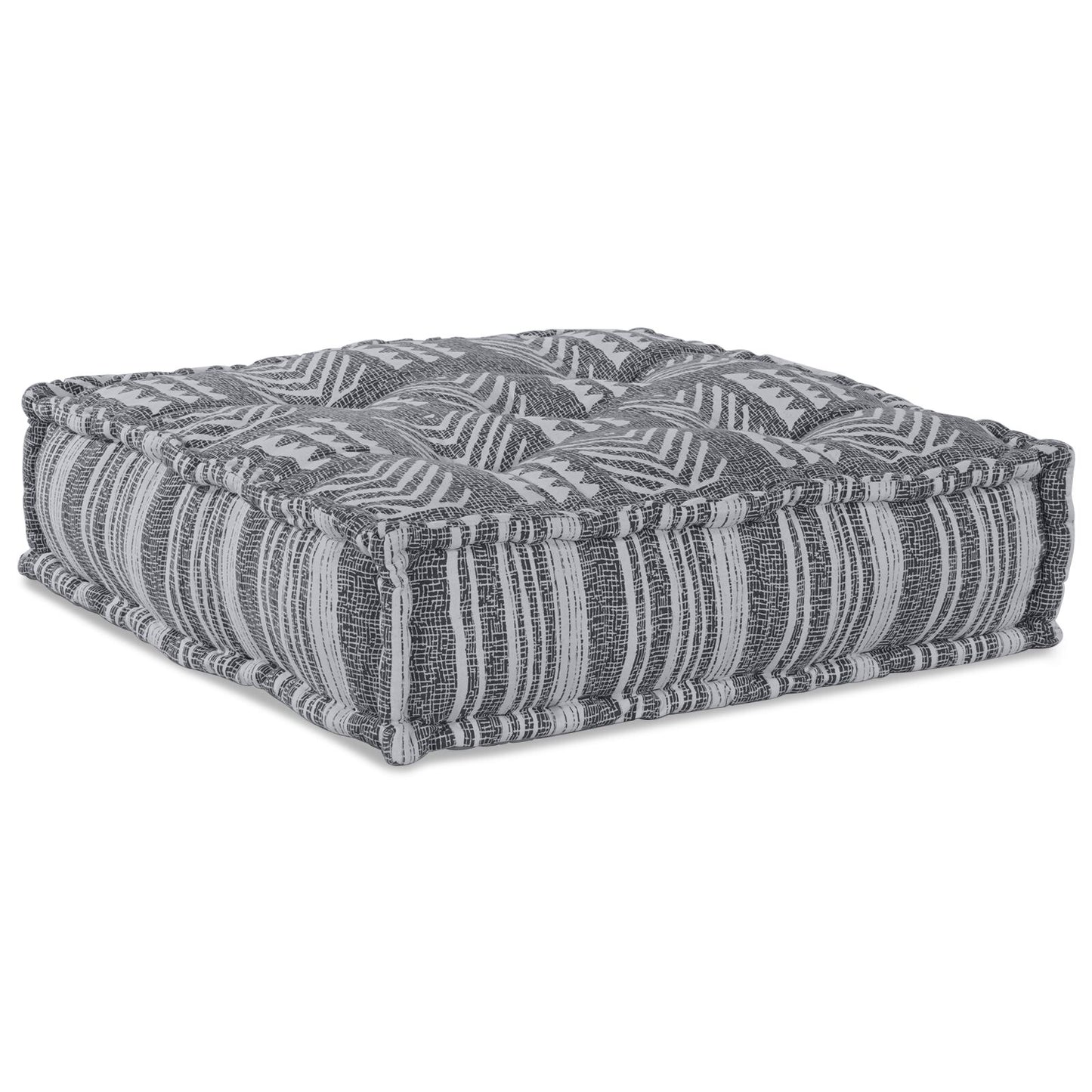 Modulaire Poef Grijs 70X70X36 Stof Grijze Print 70 x 70 x 36 cm Lounge sofa