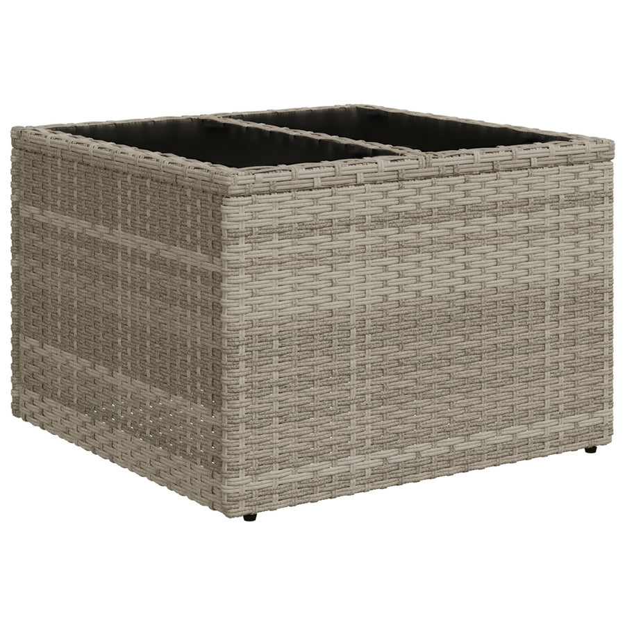 8 Delige Tuin Sofaset Met Kussens Grijs Poly Rattan