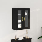 Wandkast 69,5x34x90 cm zwart eiken
