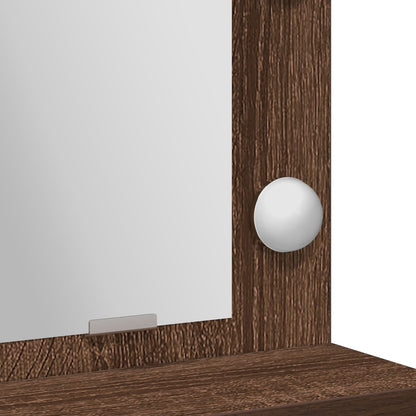 Kaptafel Met Led-Verlichting - Bruin Eiken - 50 x 41 x 135 cm Bruine eik