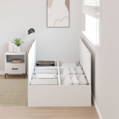Opbergbedframe Wit 100 x 200 cm