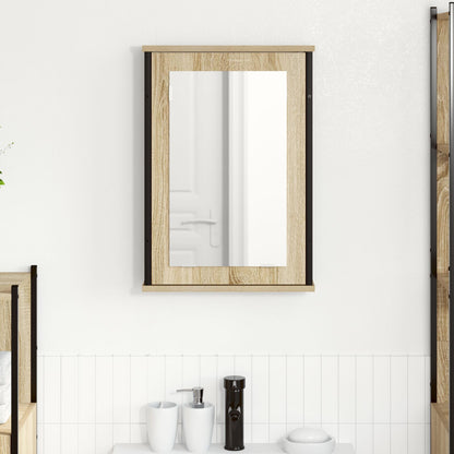 Spiegelkast Natuurlijke Eik Spaanplaat, Glas, Metaal Medium