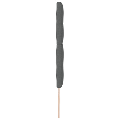 Hoofdbord Knopgeplooid Donkergrijs 140 Cm Stof