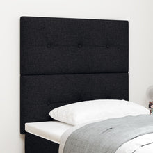 Hoofdbord Met Knopen Tufted Stof Zwart 90 cm Hoog hoofdbord