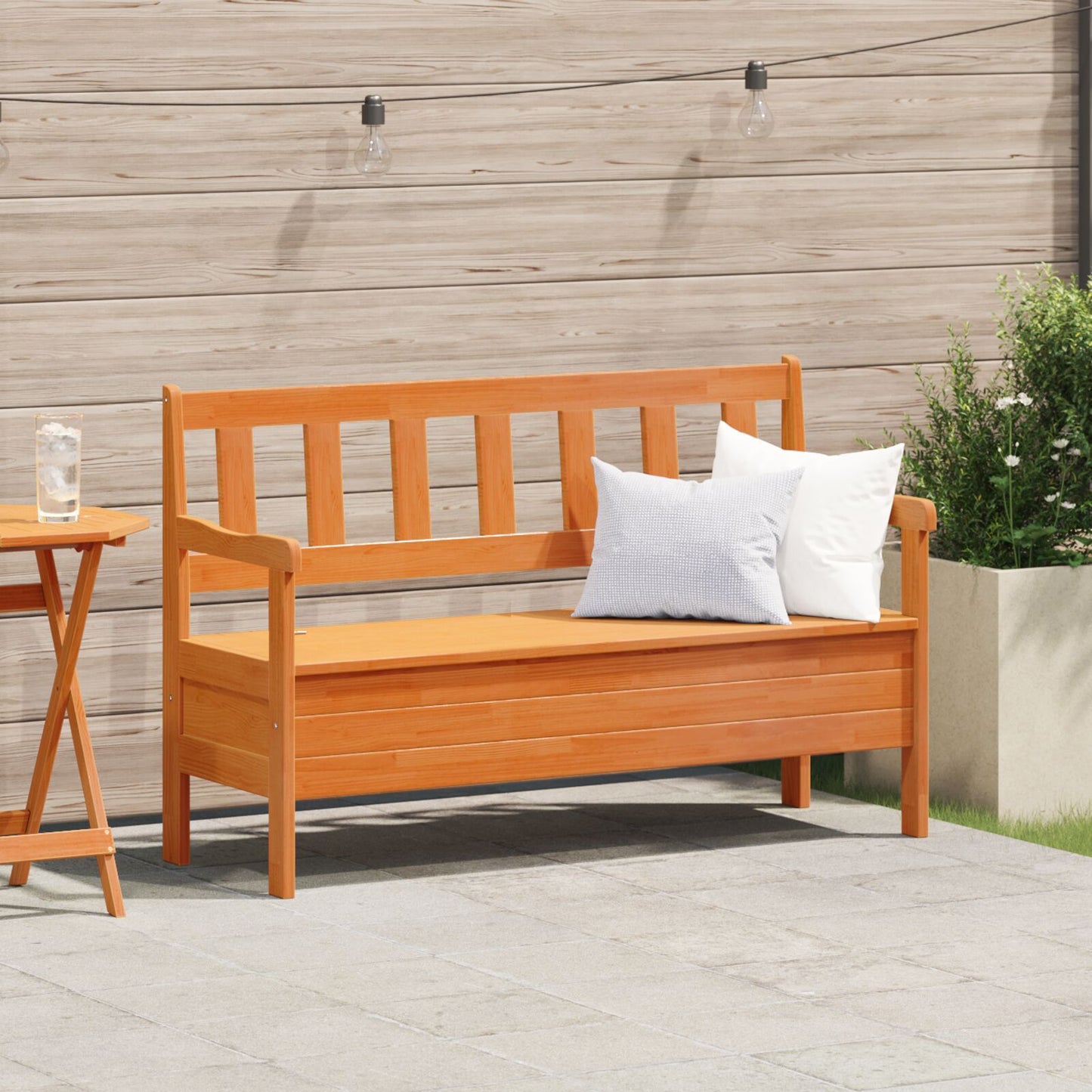Outdoor Bank Hout 119X76X44 Cm Massief Hout Den Acacia