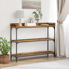 Bijzettafel 100x30x80 cm gelaagd hout metaal