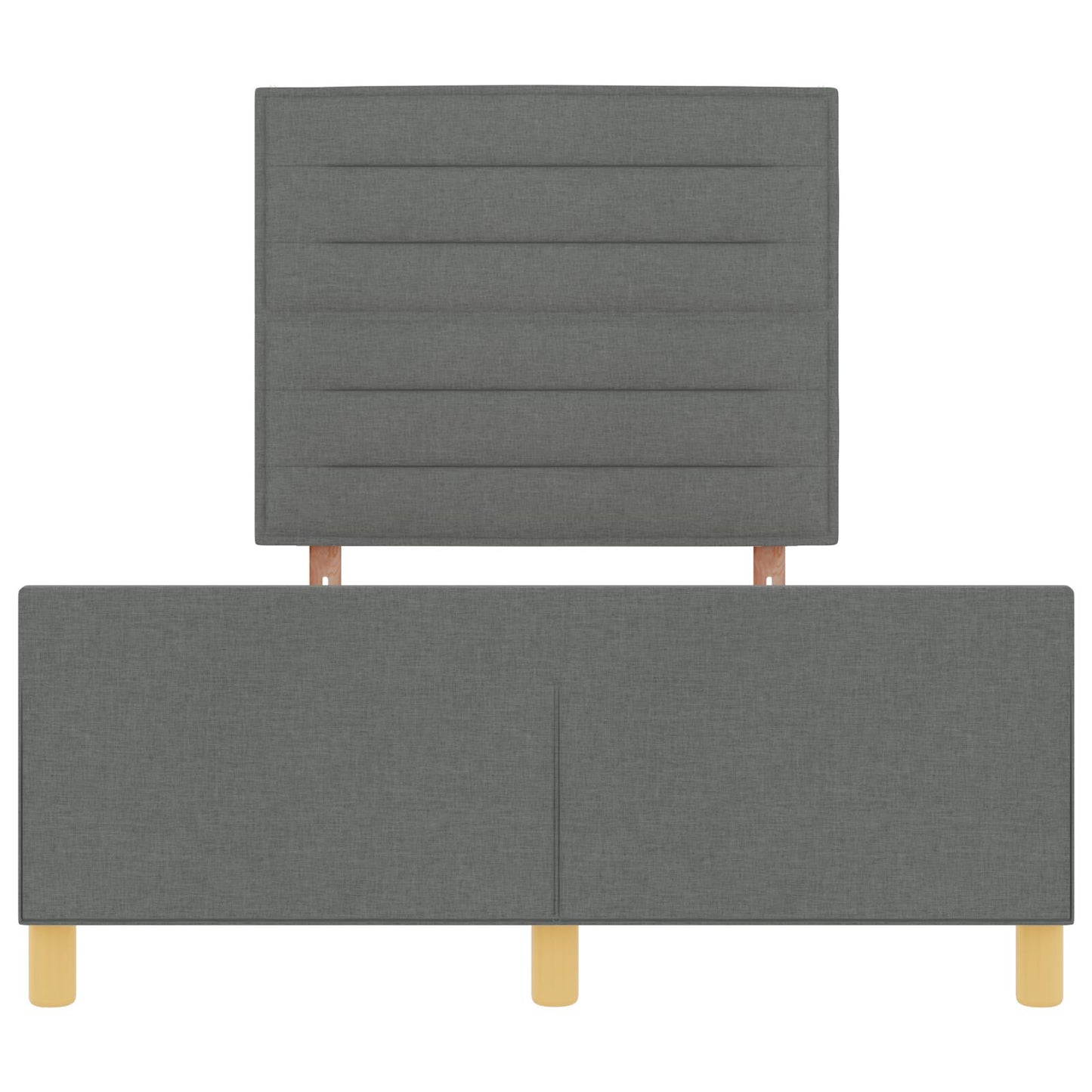 Donkergrijze Stoffen Bedombouw 120X190 Cm Crème