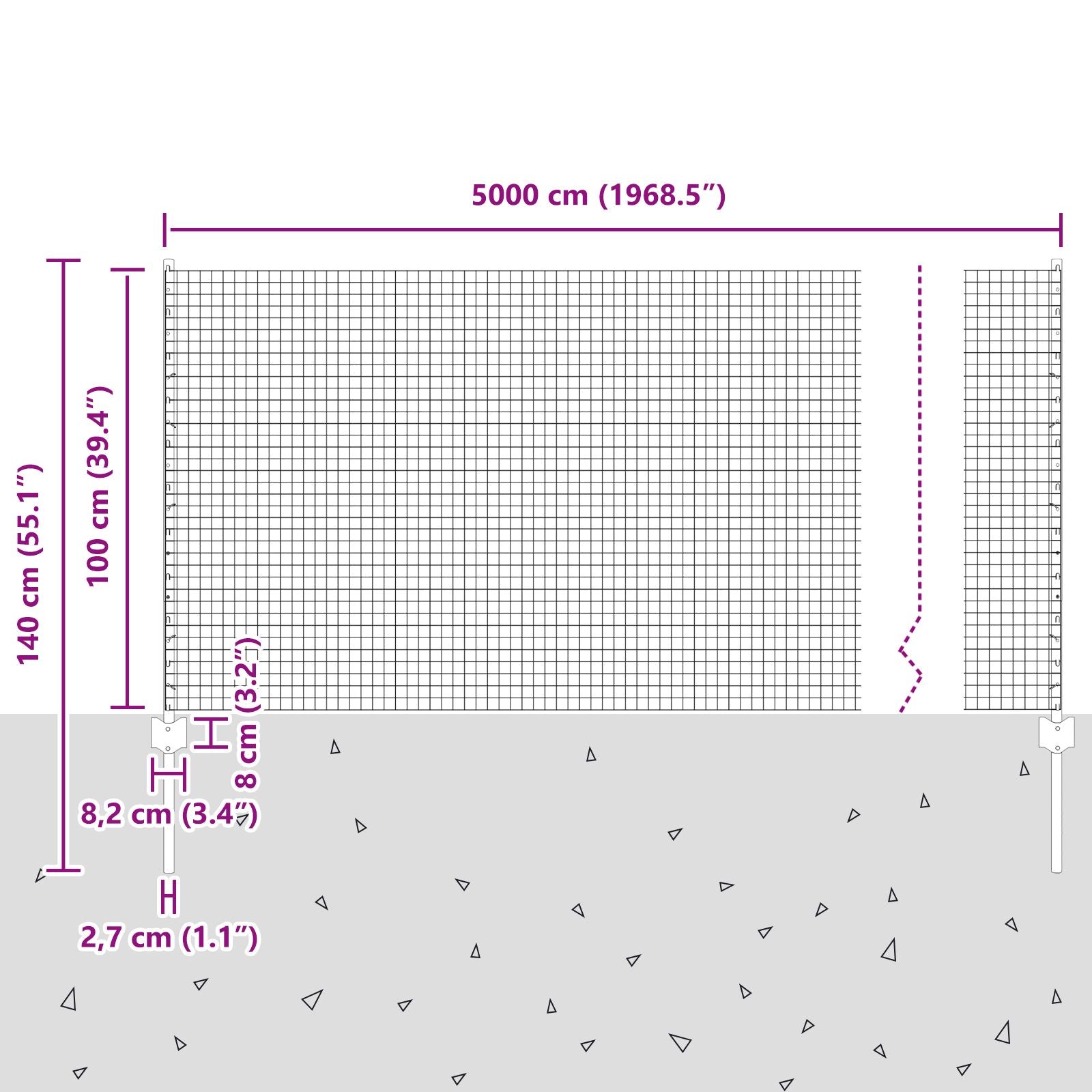 Gelaste Draad Fence Met 22 U-Palen Groen 1X50 M Staal