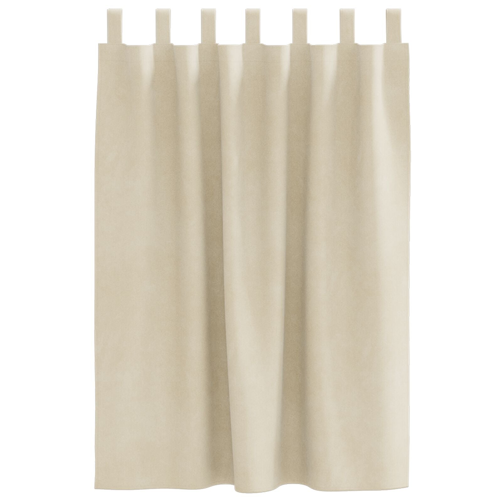 Blackout Gordijnen Met Hanging Lussen 2 Stuks Velours Crème 140 x 140 cm met ophanglussen