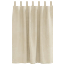 Blackout Gordijnen Met Hanging Lussen 2 Stuks Velours Crème 140 x 140 cm met ophanglussen