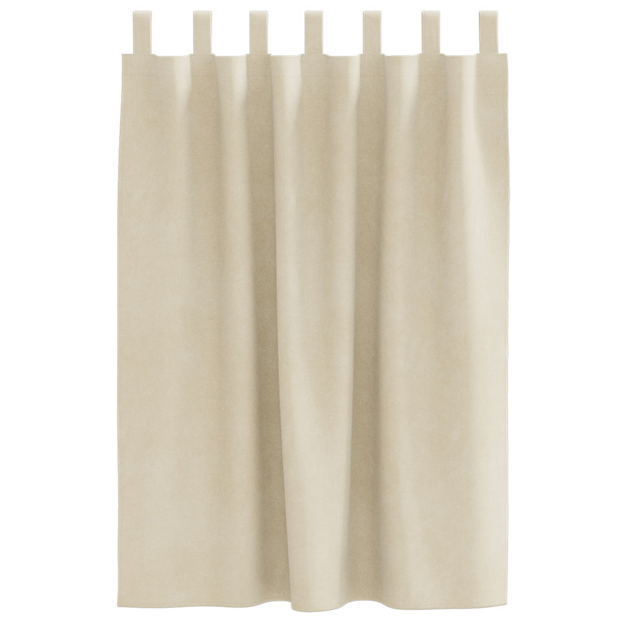 Blackout Gordijnen Met Hanging Lussen 2 Stuks Velours Crème 140 x 140 cm met ophanglussen