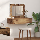 Kaptafel wandmontage 83x40x70 cm bruin massief hout