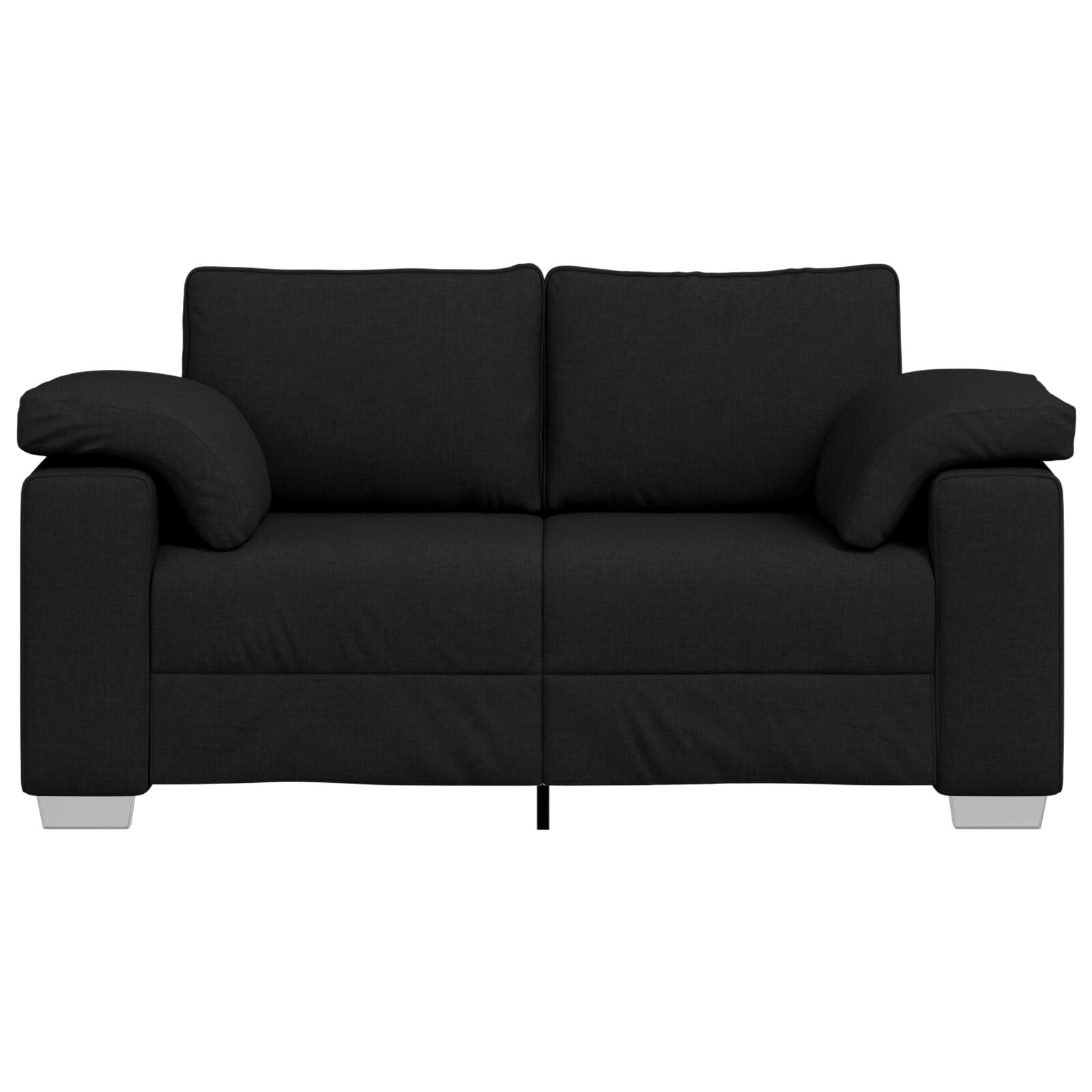 Love Seat Bank Stof Zwart 120 cm