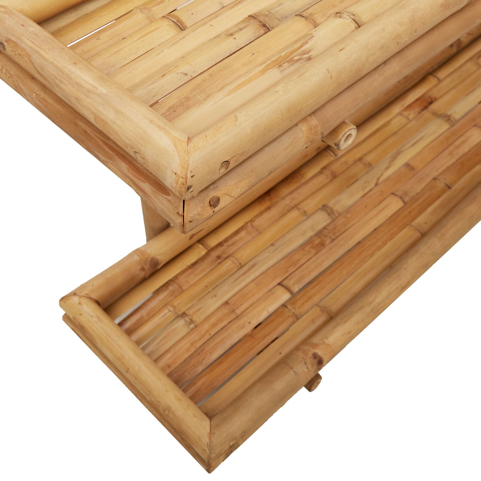 Wandplank 2-Tier 75X26X60 Cm Bamboe 75 cm