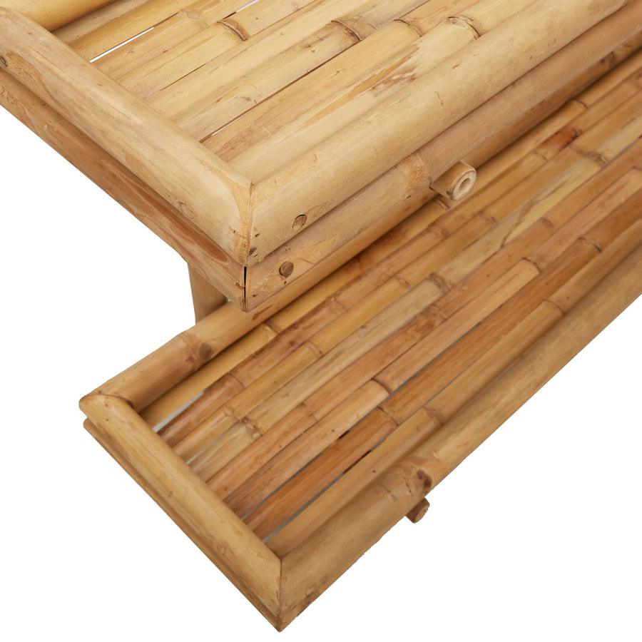 Wandplank 2-Tier 75X26X60 Cm Bamboe 75 cm
