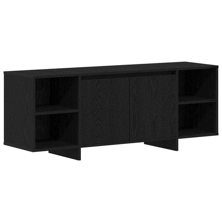Tv-Meubel - - 120X30X40.5 Cm - Gemaakt Van Geengineerd Hout Zwart eiken