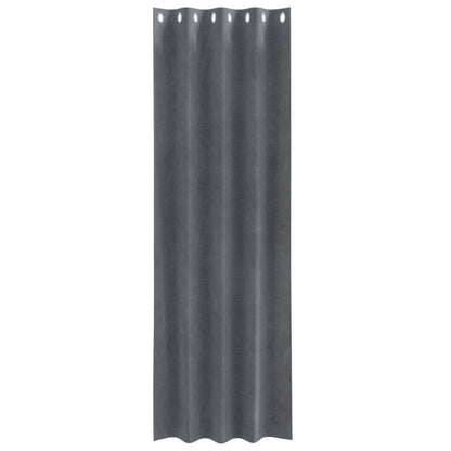 Blackout Gordijnen 2 Stuks Super Lichtgrijs Fluweel Super Licht Grijs 140 x 225 cm met oogjes