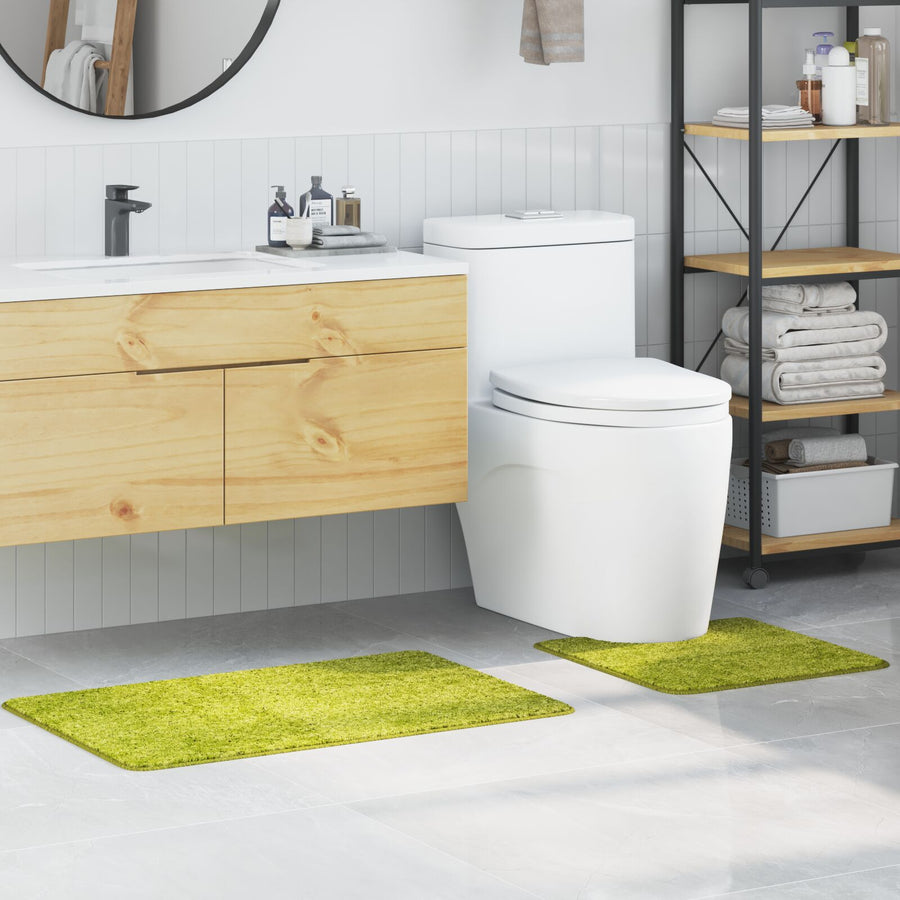 2-Delige Badmat Set Polypropeen Antislip Groen