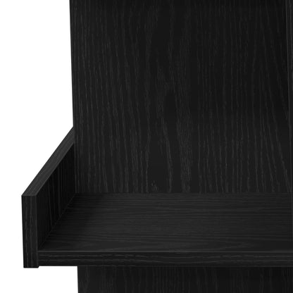 Zwart Eiken Bartafel Met Opslagrek, 100X50X101.5 Cm