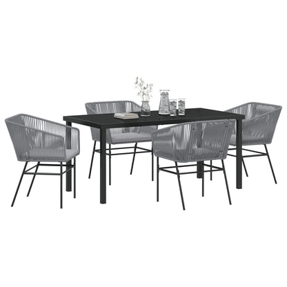 Set Van 3 Grijs Pe Rattan, Gepoeerd Staal Standaard Duurzaam