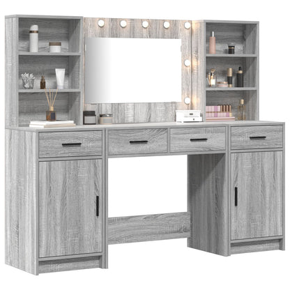 3-Delige Kaptafel Set Grijs Sonoma Geengineerd Hout