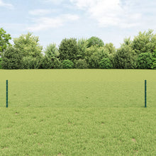 Fence Palen 5 Stuks U-Channel Groen 40 Cm Staal,  Hexagon Fence Groen 0.4X10 M Staal