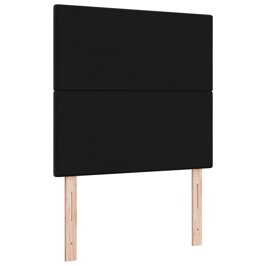 Hoofdbord Met Knopen Tufted Fluweel Zwart 80 cm Hoog hoofdbord