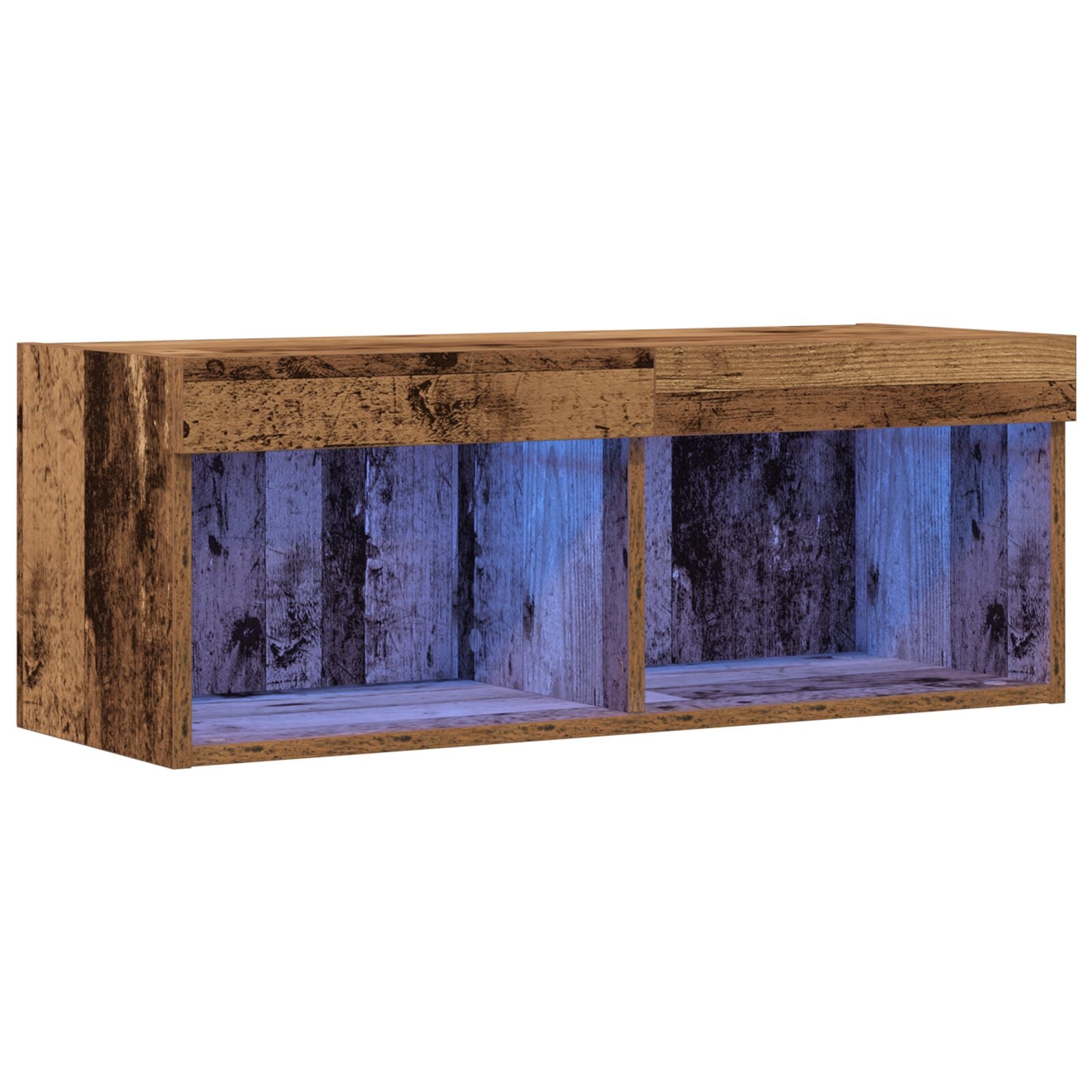 Tv Wandkast Met Led Verlichting 1 Oude hout
