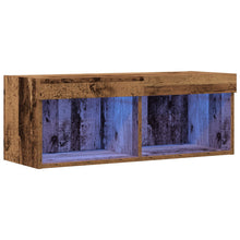 Tv Wandkast Met Led Verlichting 1 Oude hout