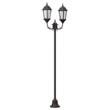 Tuinlichtpaal 2-Lamp E27 220 Cm Aluminium Brons