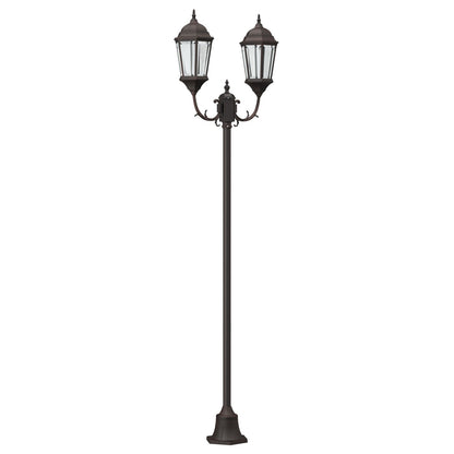 Tuinlichtpaal 2-Lamp E27 220 Cm Aluminium Brons