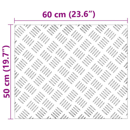 Aluminium Controleplaten 4 Stuks Antislip 60X50 Cm 60 x 50 x 0.3 cm Rechthoekig