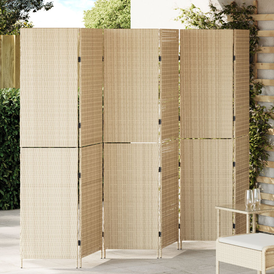 Scheidingswanden Hout Groot Opvouwbaar Kamer Scheiding 180 cm Beige 6 panelen
