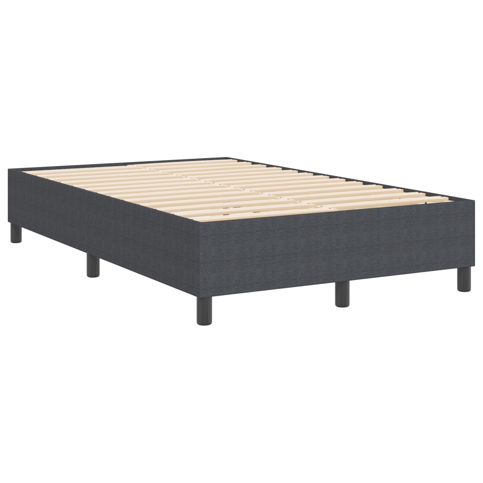 Boxspringbed Klein Dubbel Katoen Donkergrijs 120 x 190 cm