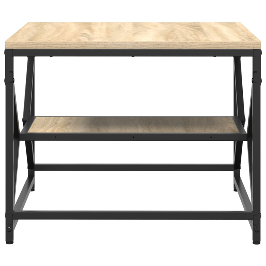 Salontafel Met Plank In – – Gemaakt Van Bewerkt Hout Sonoma eiken 51 x 50 x 40 cm