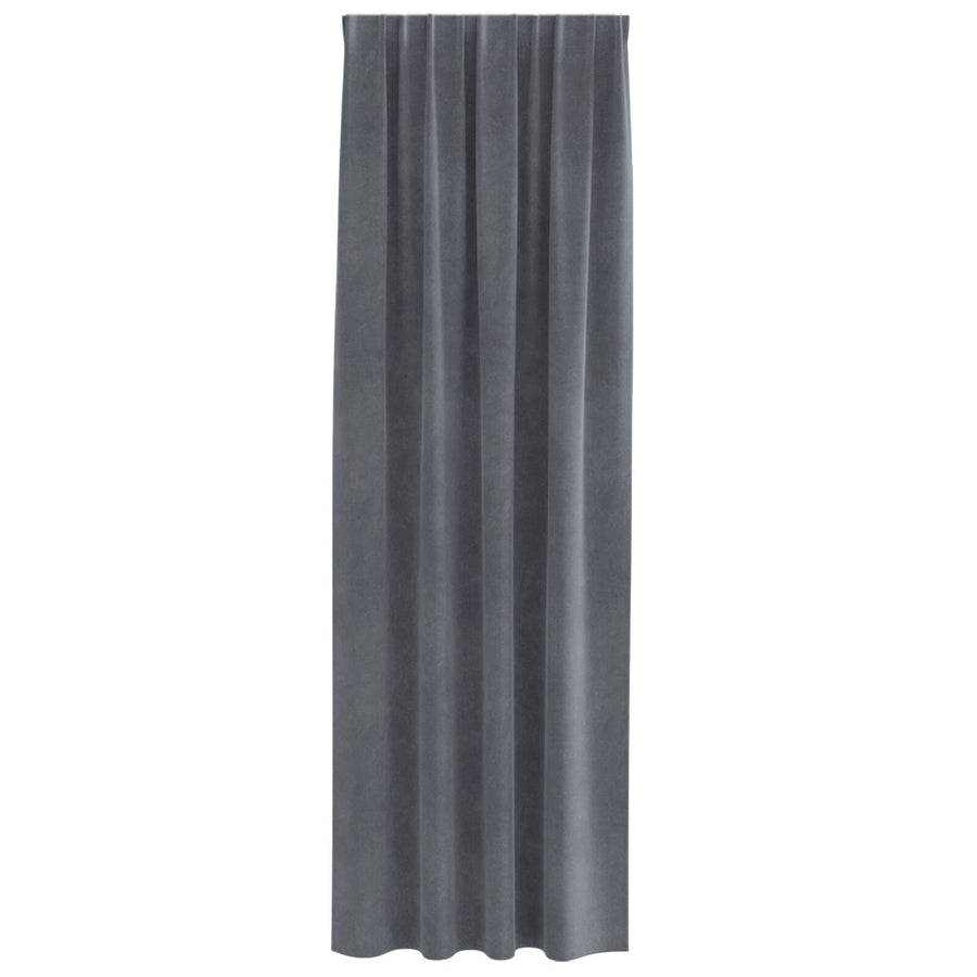 Blackout Gordijnen Met Top Tape 2 Stuks Velours Super Lichtgrijs 140 x 225 cm met op maat gemaakte tape
