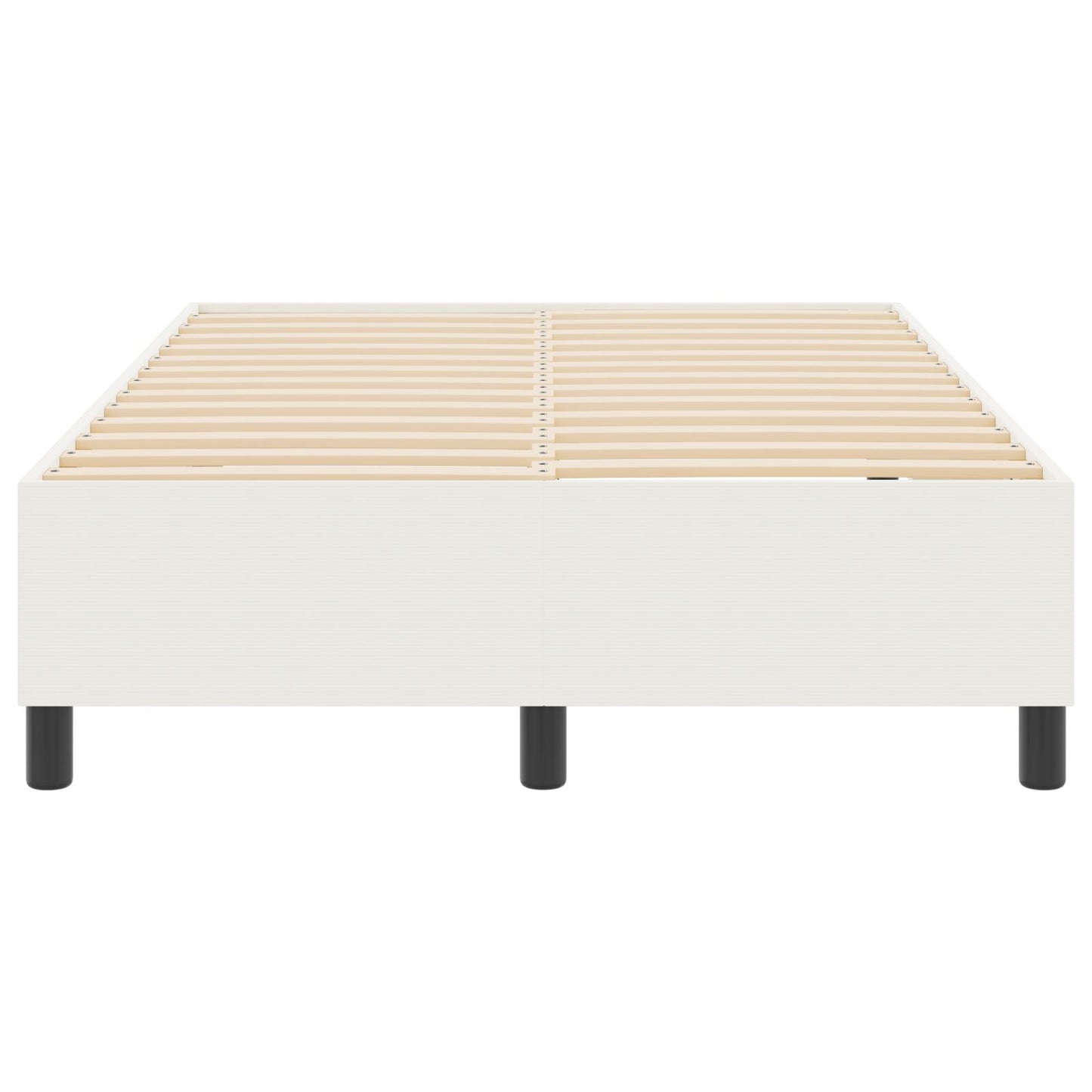 Boxspring Bed Klein Tweepersoons Corduroy Stof Crème 120 x 190 cm