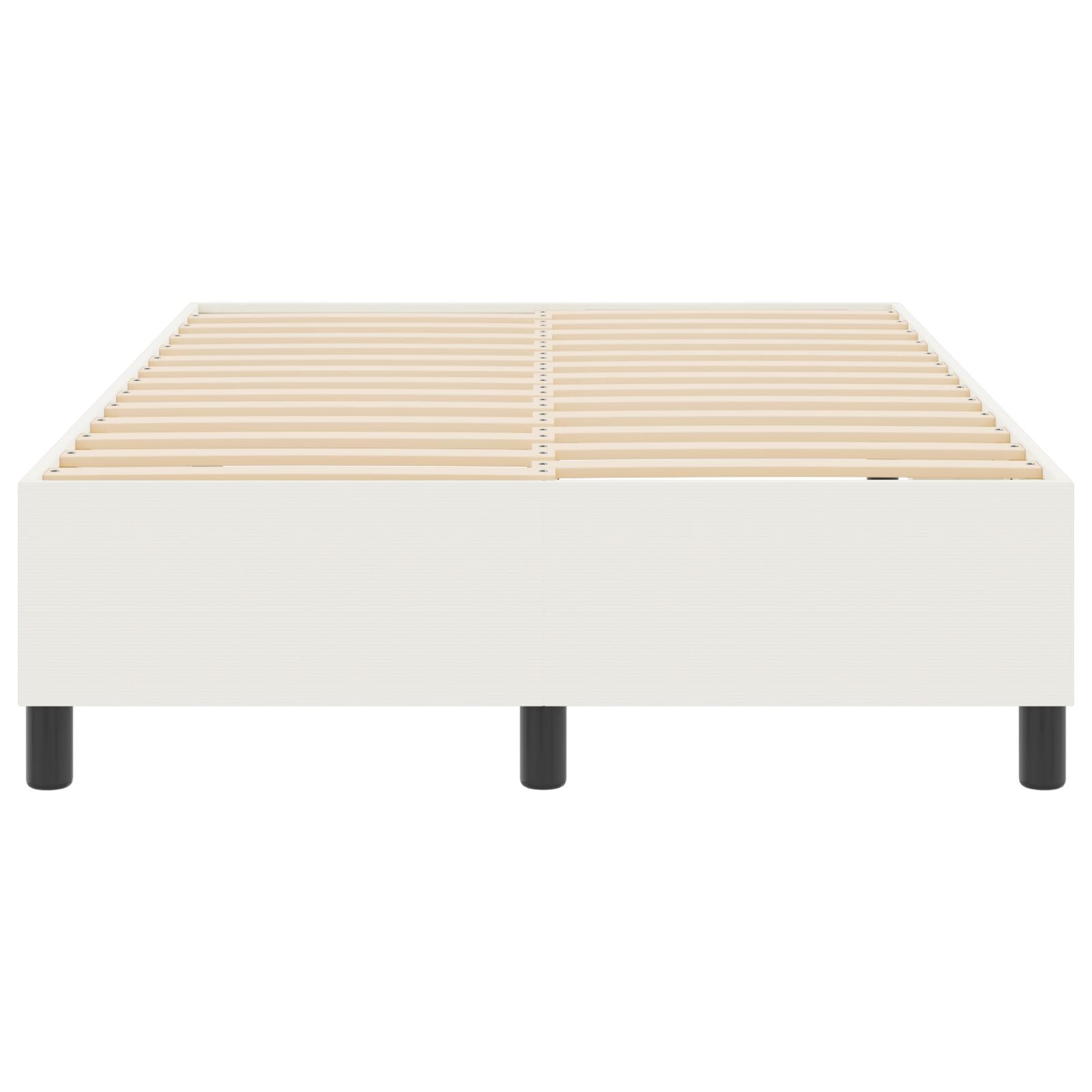 Boxspring Bed Klein Tweepersoons Corduroy Stof Crème 120 x 190 cm