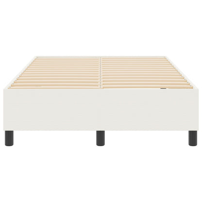 Boxspring Bed Klein Tweepersoons Corduroy Stof Crème 120 x 190 cm