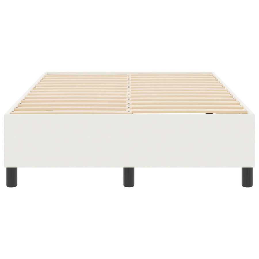 Boxspring Bed Klein Tweepersoons Corduroy Stof Crème 120 x 190 cm