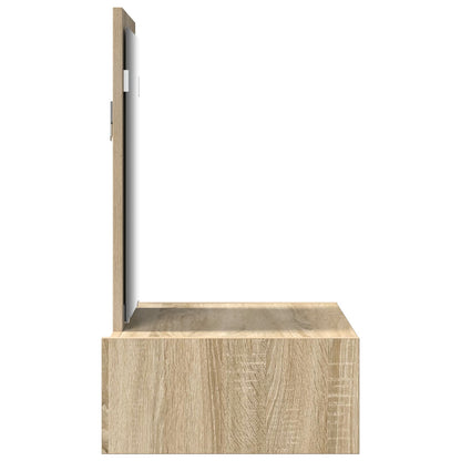 Wandgemonteerde Kaptafel 60 x 40 x 70 cm Sonoma eiken zonder LED