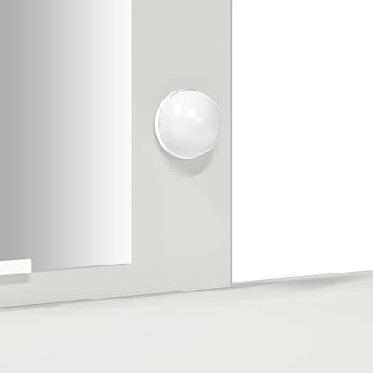 Kaptafel Met Led-Lampen 102X33X135 Cm Wit