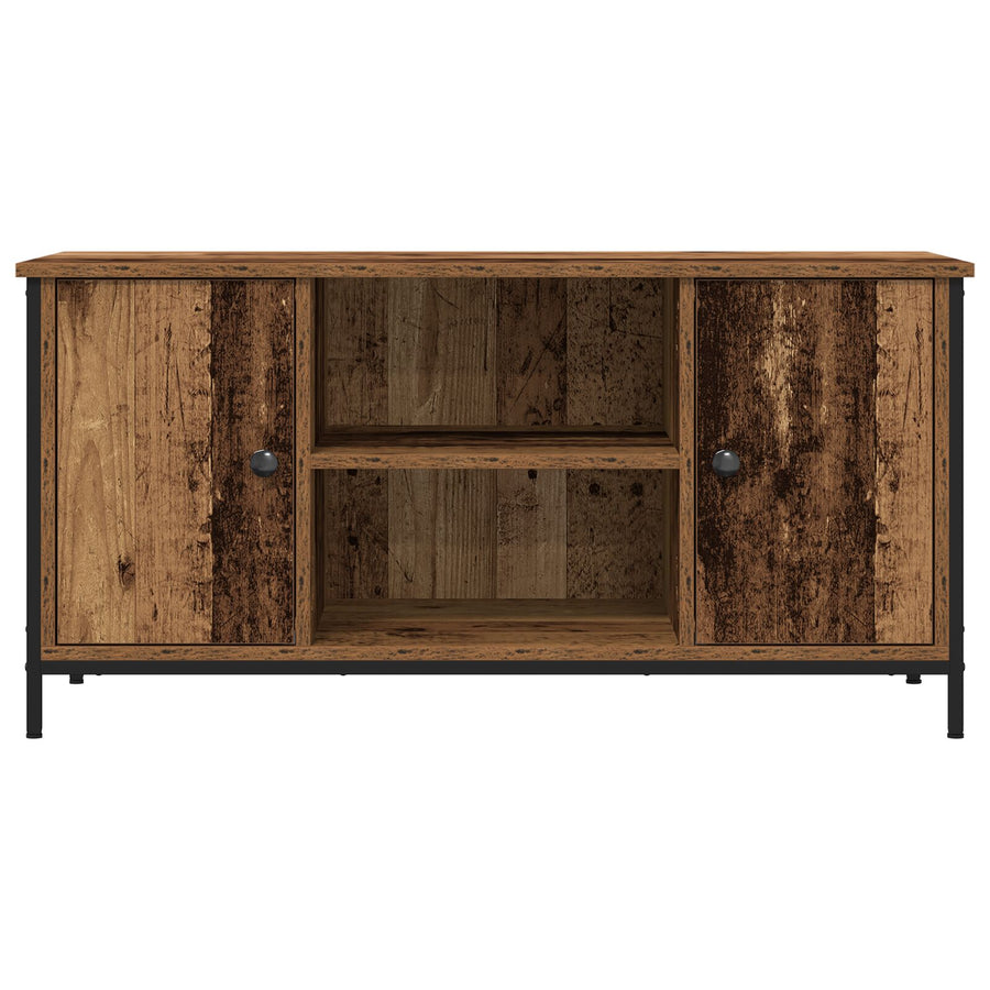 Tv-Meubel Oud Hout 100X40X50 Cm Geprefabriceerd Hout En Staal